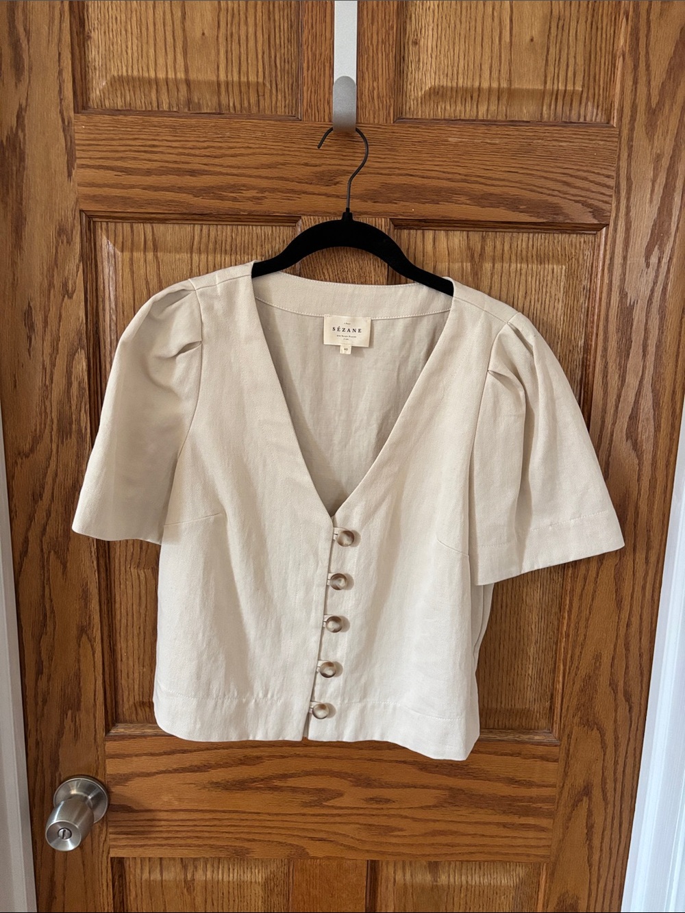 Sezane Nevi Blouse Ivory - Size 40